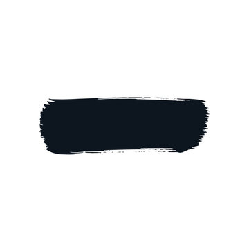Versatile dark blue paint brush stroke isolated on a clean white background, a dynamic textured artistic element ideal for graphic design, overlays, or decorative accents