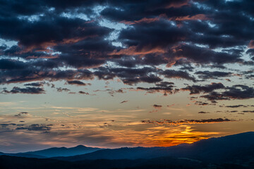 Zachód słońca, Beskid Sądecki, Muszyna © Maciej G. Szling