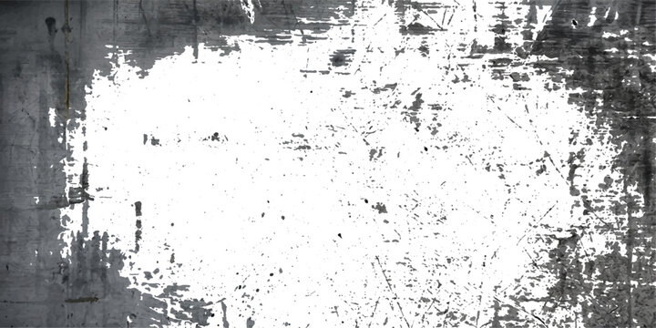 An abstract old grunge background with a dark, dirty wall texture pattern and a rough black ink splatter border