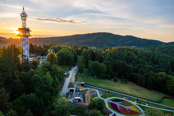 Góra parkowa wieża widokowa, wiosna, Małopolska, Sądeckie, EU © Maciej G. Szling