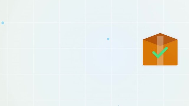 Open Cardboard Box Package Icon with Green Checkmark Symbol Representing Successful Delivery Confirmation and Logistics Completion