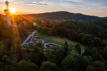 Góra parkowa wieża widokowa, wiosna, Małopolska, Sądeckie, EU © Maciej G. Szling