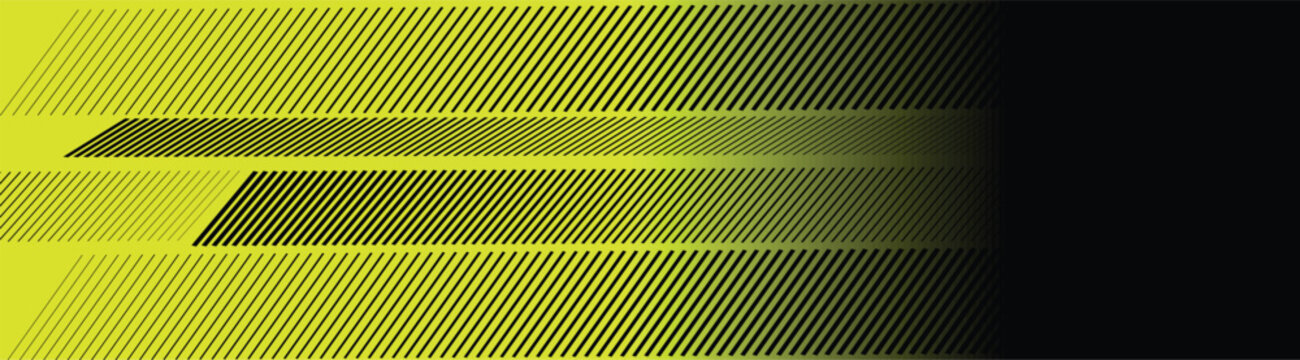 Abstract background with diagonal lines and yellow to black gradient transition vector illustration