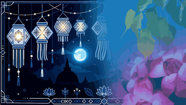 Poson Poya Festival Background Design