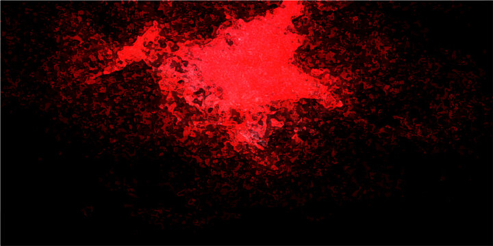 Blood splatter abstract on black background with red grunge texture and dark moody atmosphere.