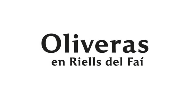 Oliveras en Riells del Fai sign.