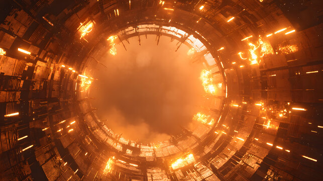 Empty Stellar Forge Chamber Inside Artificial Sun