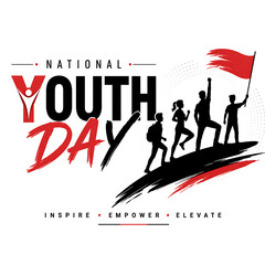 Obraz premium Youth day celebration with diverse group and International Youth Skills Day, International Youth Skills Day 2026, Youth Skills Day, Youth Skills Day 2026, Youth Day, Youth Day 2026