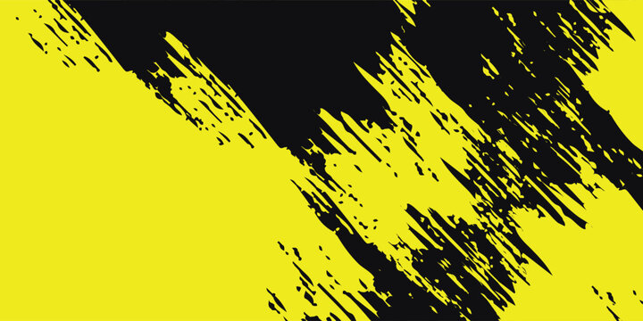 Background Yellow and black backdrop with dot halftone pattern element. Abstract brush grunge background. retro comic concept for your graphic design, banner or poster. Vector illustration art.