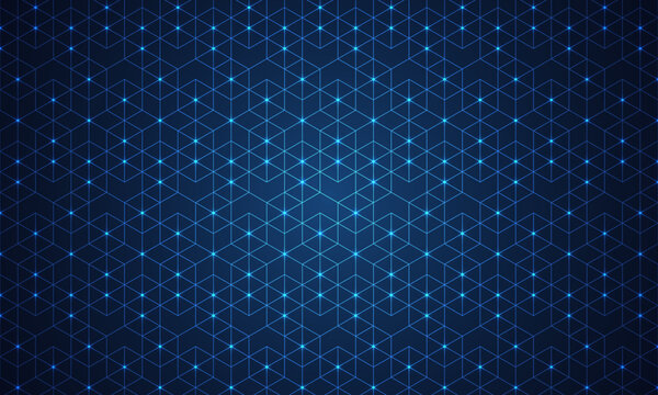 Abstract technology background with a seamless pattern of simple geometric shapes. Stylish vector texture