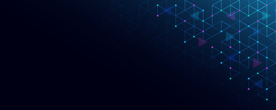 Abstract technology background with a geometric pattern of triangle shapes. Graphic design element