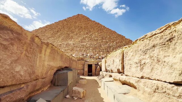 The majesty of the Egyptian pyramids, Cairo, Giza.