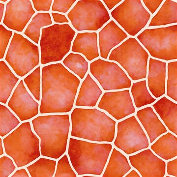 Terracotta stone mosaic ink wash khachkar seamless pattern