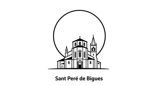 Sant Pere de Bigues Church Building.