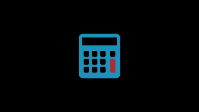 Calculator icon isolated on an alpha channel background 