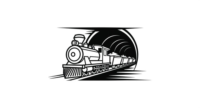 Vintage Steam Locomotive Train Engine Front.