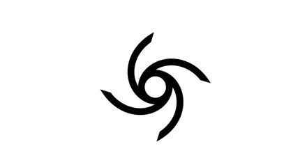 Obraz premium Abstract Swirl Symbol, Vortex, Spiral, Hurricane Icon
