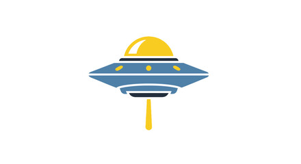 Cartoon UFO Flying Saucer with Light Beam © Tenor