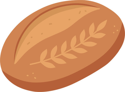 vector illustration of a sourdough bread