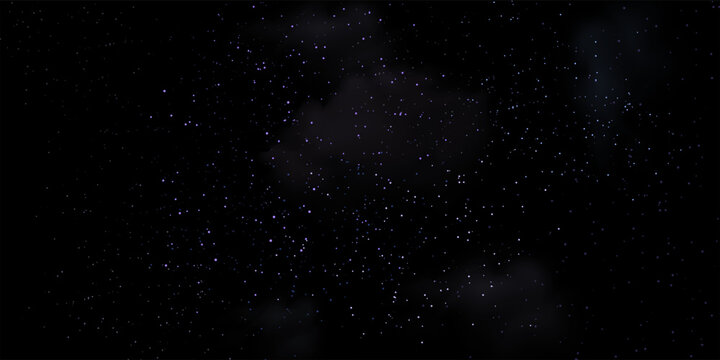 Deep Blue Outer Space Background Featuring Bright Star Particles and Nebula Clouds modern geometric pattern eps10