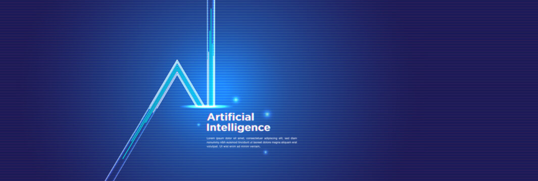 Futuristic AI Technology Background With Light