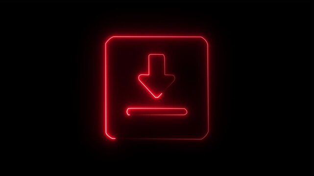 animation of download icon arrow. moving of download icon