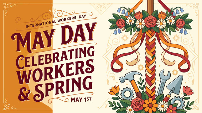 May Day Celebrating Workers and Spring.