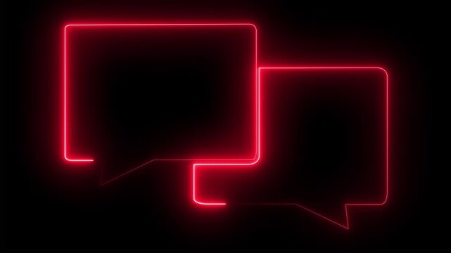 q and a question and answer animated session icon neon 4k screen Animated. Question and Answer the letters Q and A. Speech bubbles with Question and Answer icon isolated on black background. 4k video