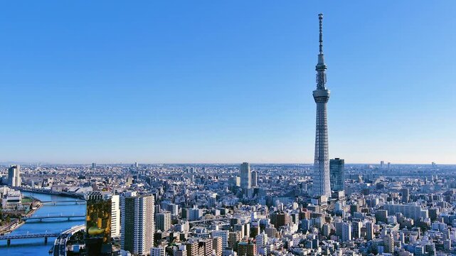 東京スカイツリーの空撮