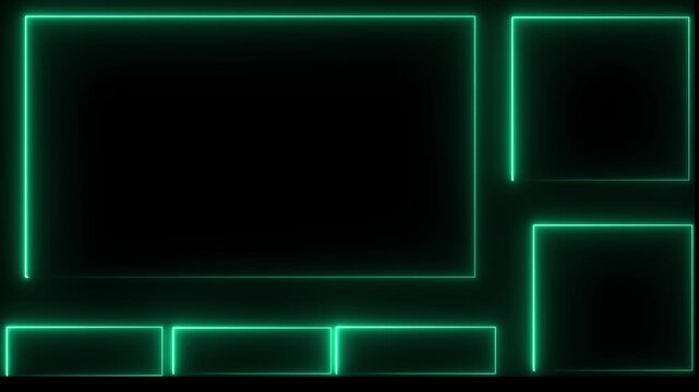 Intermission Stream Overlay Animated, Neon Sign looping facecam and chat for live streaming ,Frame border HUD element. HUD viewfinder. Intermission Stream Overlay Animation.