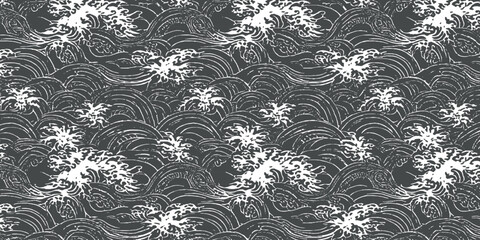 Elegant vintage seamless floral pattern with damask ornament swirls and nature leaves on a beige texture backdrop for wallpaper decoration design © creative bithi