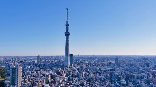 東京スカイツリーの空撮