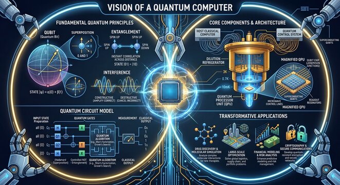 Quantum Computer Concept: Understanding the Future of Ultra-Fast Computing and Quantum Technology
