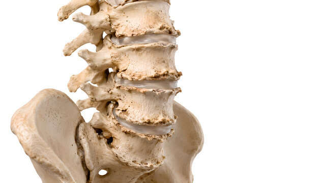 Spine Osteophytes and Degenerative Bone Outgrowth Photorealistic Medical Education Image for Patient Healthcare Communication