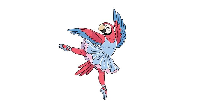 Colorful abstract illustration of a flying bird.