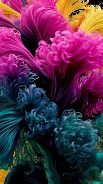 Vertical Video of Smooth Abstract Colorful Waves Flowing in Various Colors, Dynamic Motion Graphics With Vibrant Gradient Patterns and Fluid Visual Effects for Background and Creative Content