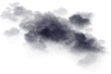 Fototapeta premium Dark Navy Blue Storm Cloud Overlay PNG Transparent Background