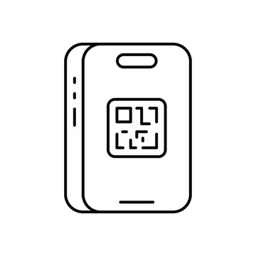 QR Code icon clean and modern vector illustration