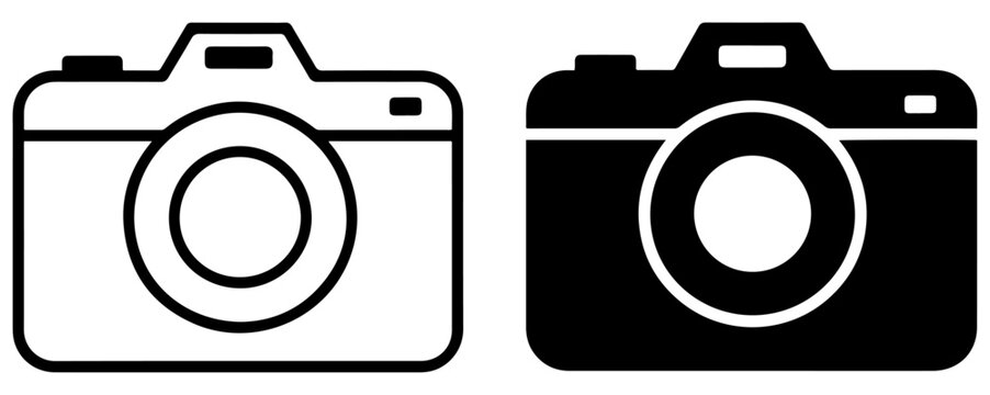 photo camera outline and filled icon