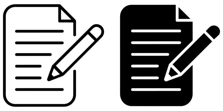 writing pad with pencil icon
