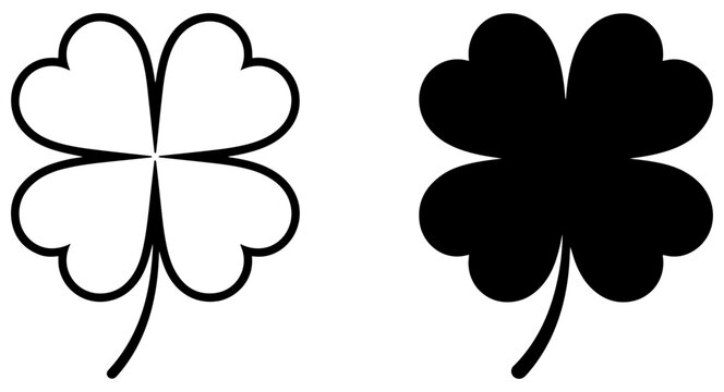 four leaf clover luck icon