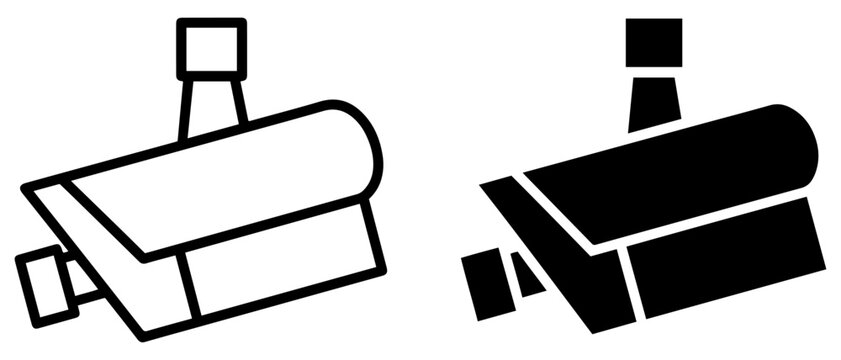 security camera outline and filled icon