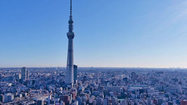 東京スカイツリーの空撮