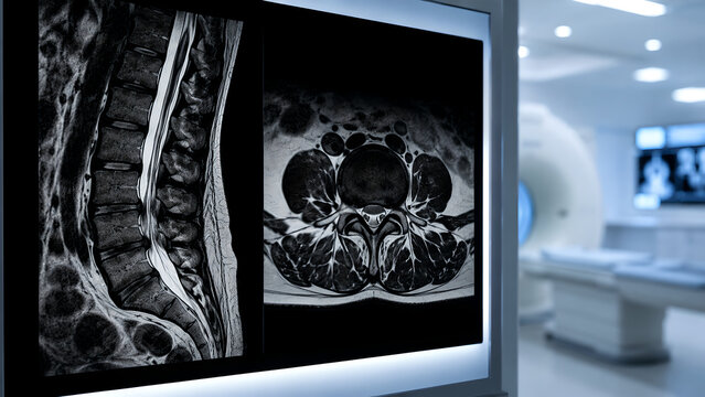 Lumbar Spine Cauda Equina Syndrome MRI Radiology Concept for Medical Education and Patient Care