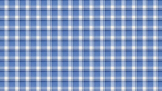 Blue and white plaid fabric motion background. Smooth seamless loop animation creates a continuous scrolling effect, ideal for social media content, and creative motion design project