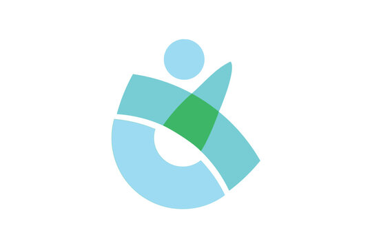Abstract Accessibility Person Wheelchair Sphere Shape Gradient Vector Logo