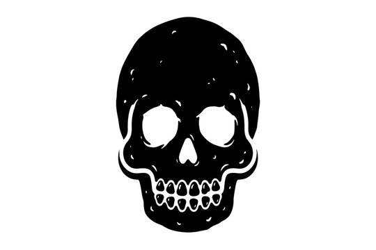 Spooky Skull Cookie Isolated