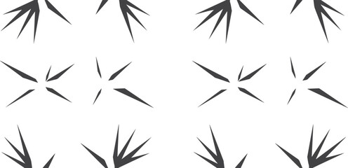 Obraz premium Black geometric starburst and explosion shape set