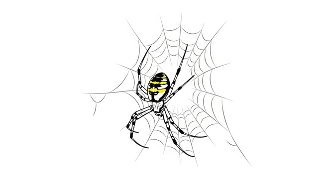 Black widow spider closeup view.