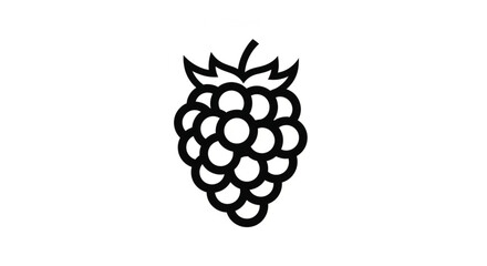Obraz premium Blackberry Fruit Icon Illustration.